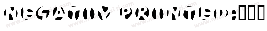 NEGATIV PRINTED字体转换